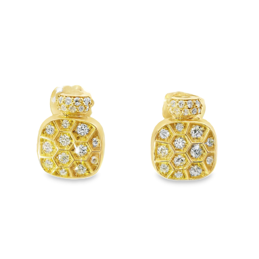 0.49CT Diamond 14k Yellow Gold Earring