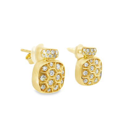 0.49CT Diamond 14k Yellow Gold Earring