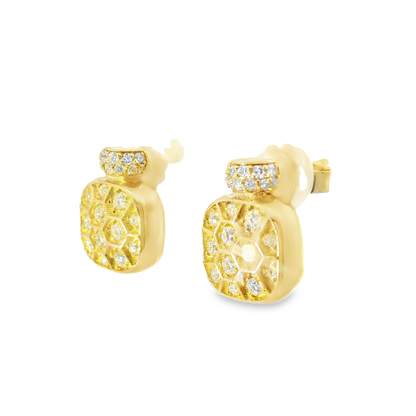 0.49CT Diamond 14k Yellow Gold Earring