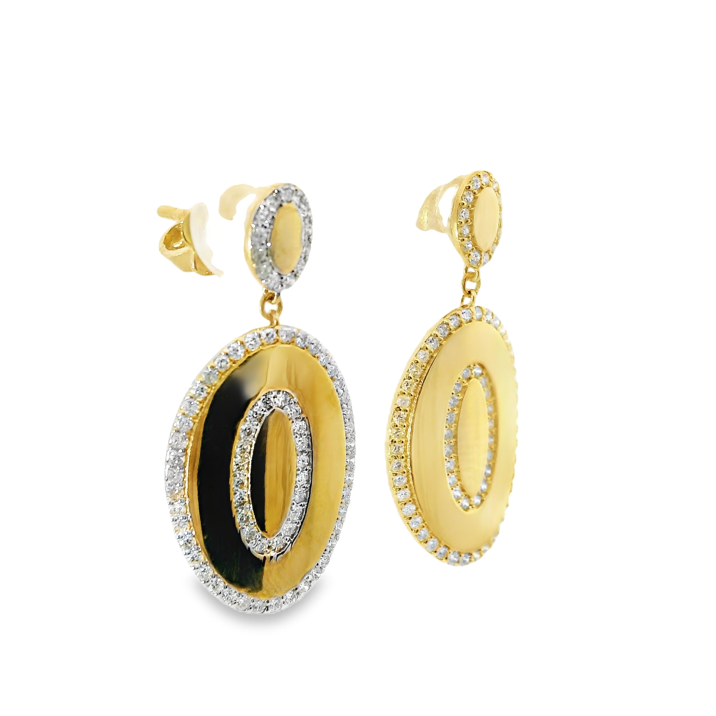 0.61CT Diamond Earring 14k Yellow Gold