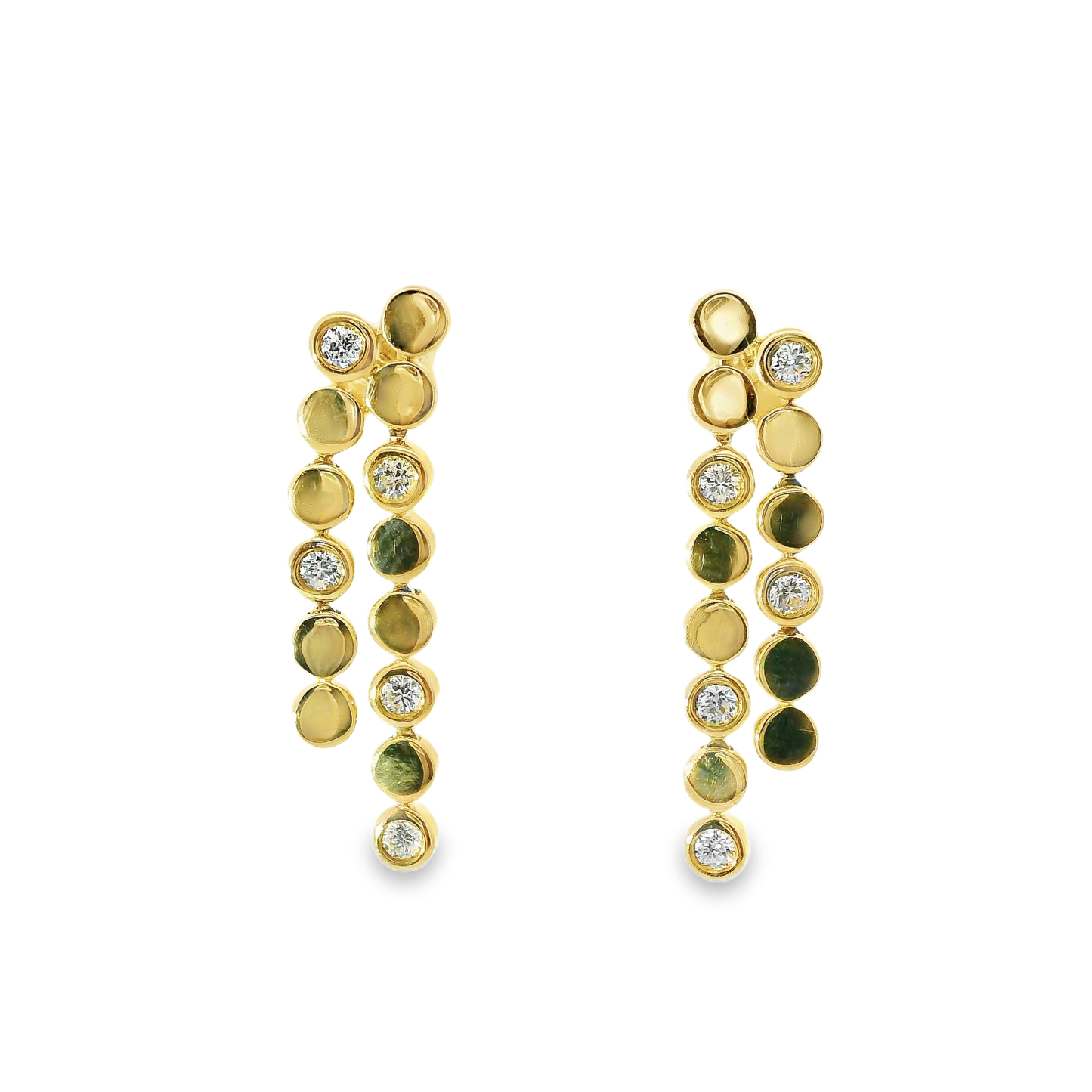 0.40CT Diamond 14k Yellow Gold Earring