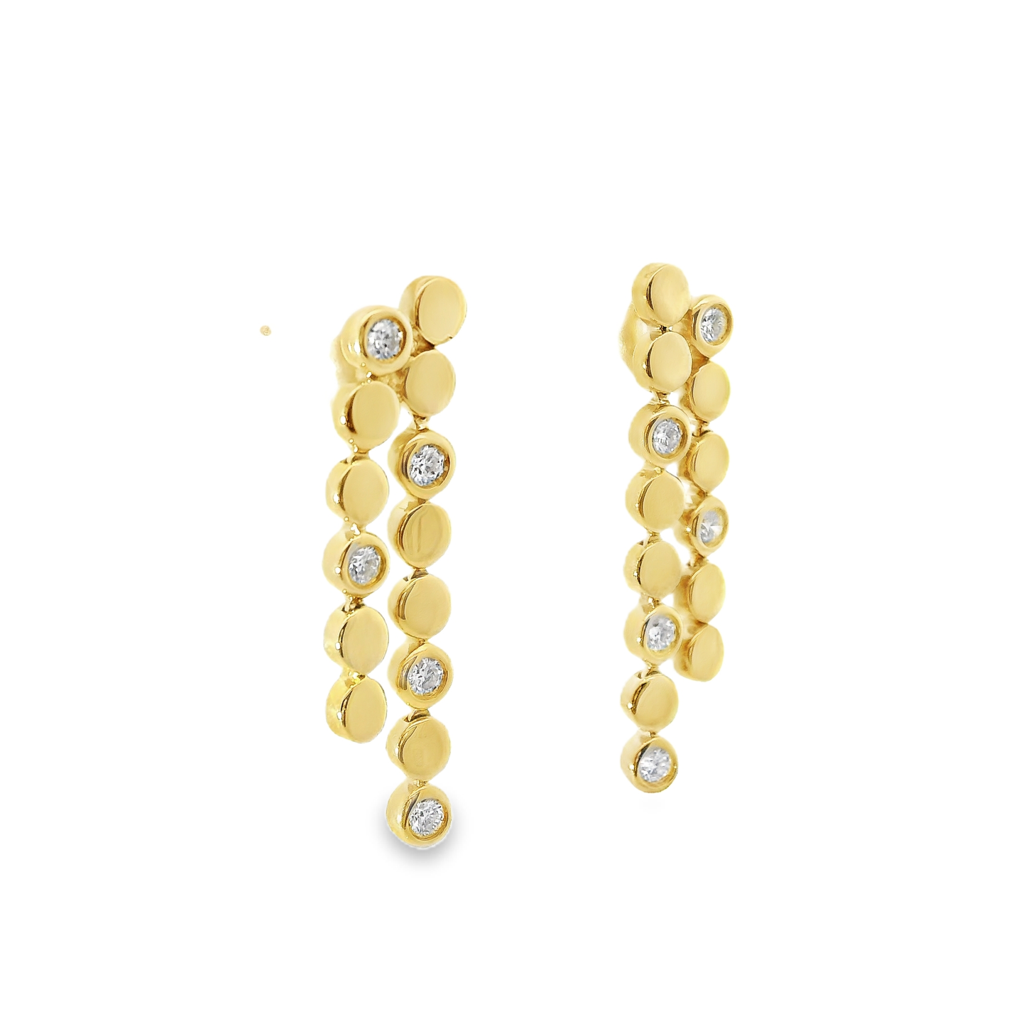 0.40CT Diamond 14k Yellow Gold Earring