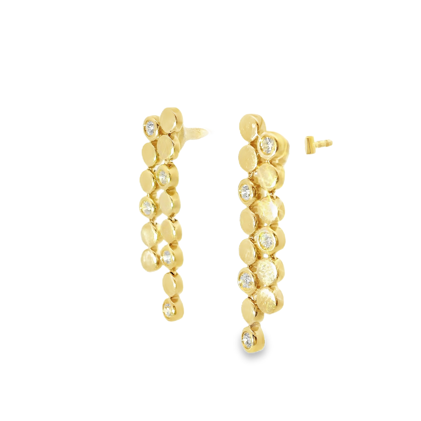 0.40CT Diamond 14k Yellow Gold Earring