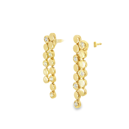 0.40CT Diamond 14k Yellow Gold Earring