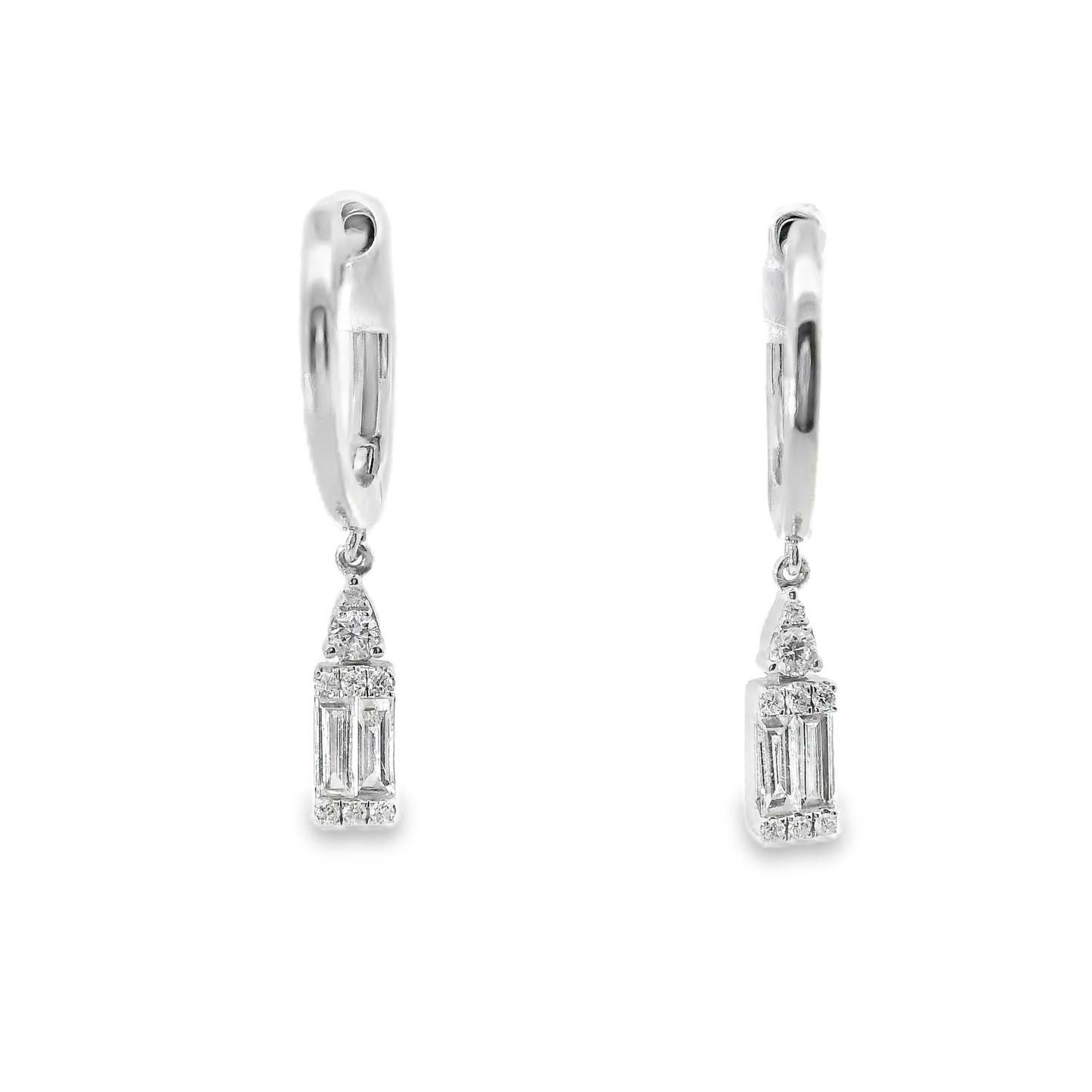 0.36CT Diamond 14k White Gold Earring