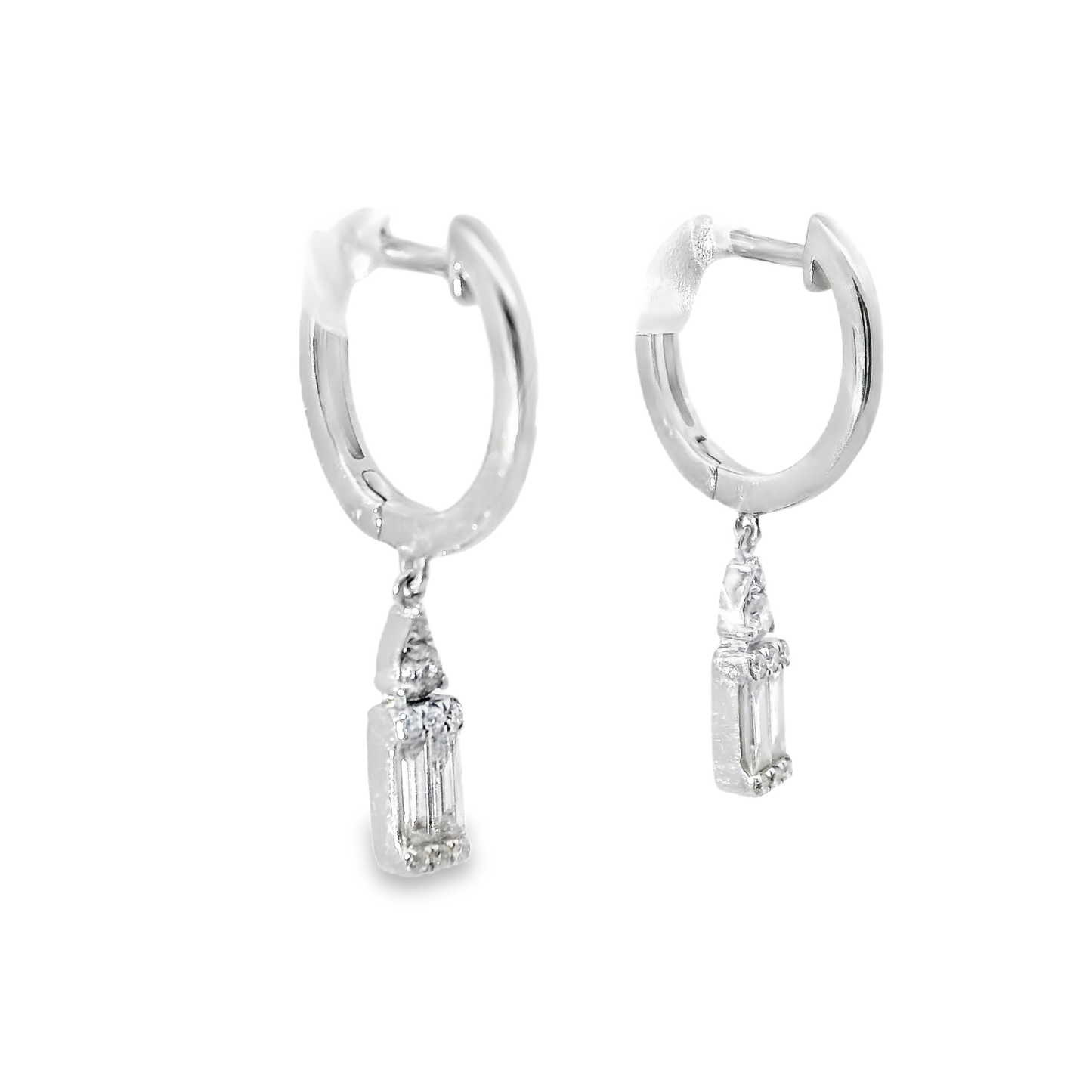 0.36CT Diamond 14k White Gold Earring