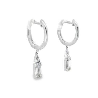 0.36CT Diamond 14k White Gold Earring