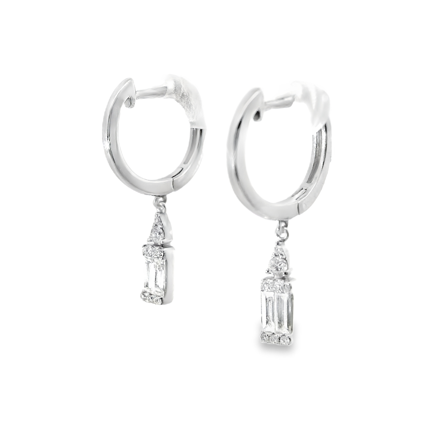 0.36CT Diamond 14k White Gold Earring