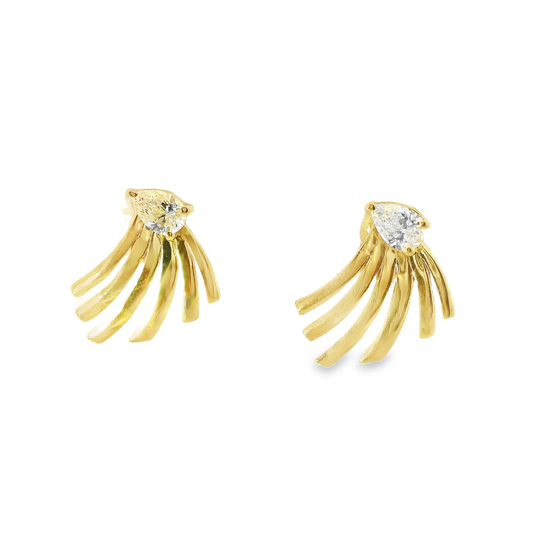 0.29CT Diamond Earring 14k Yellow Gold