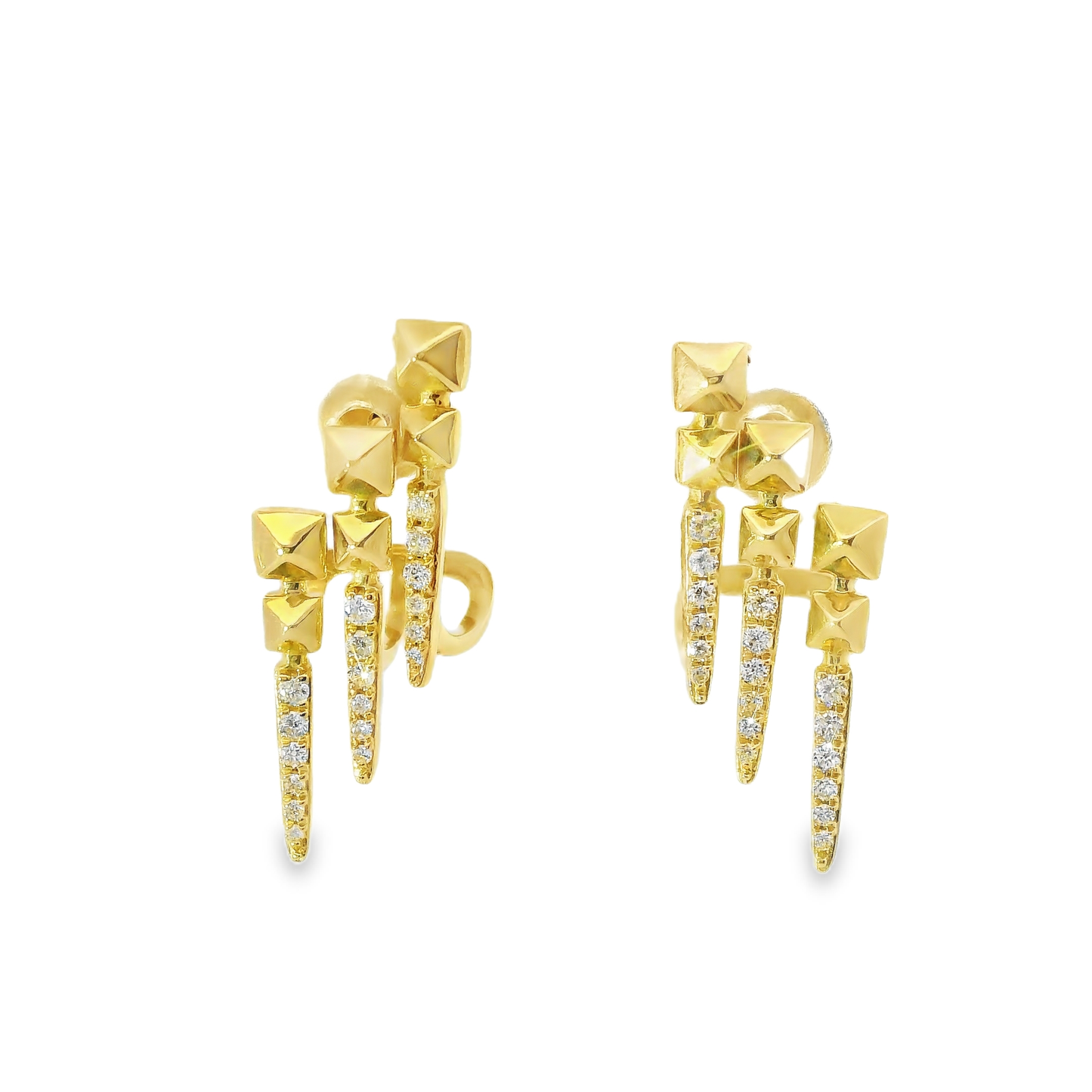 0.20CT Diamond 14k Yellow Gold Earring