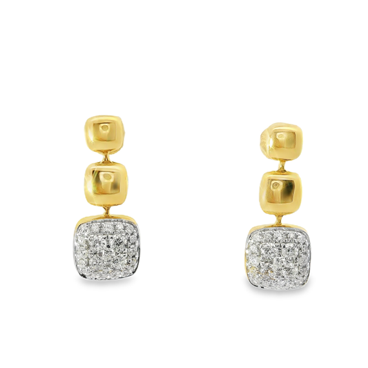 0.34CT Diamond 14k Yellow Gold Earring