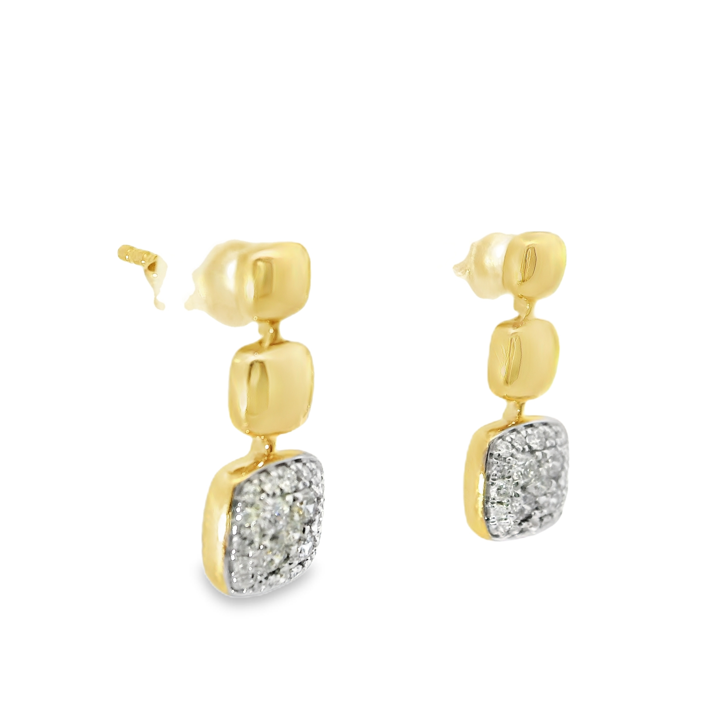 0.34CT Diamond 14k Yellow Gold Earring