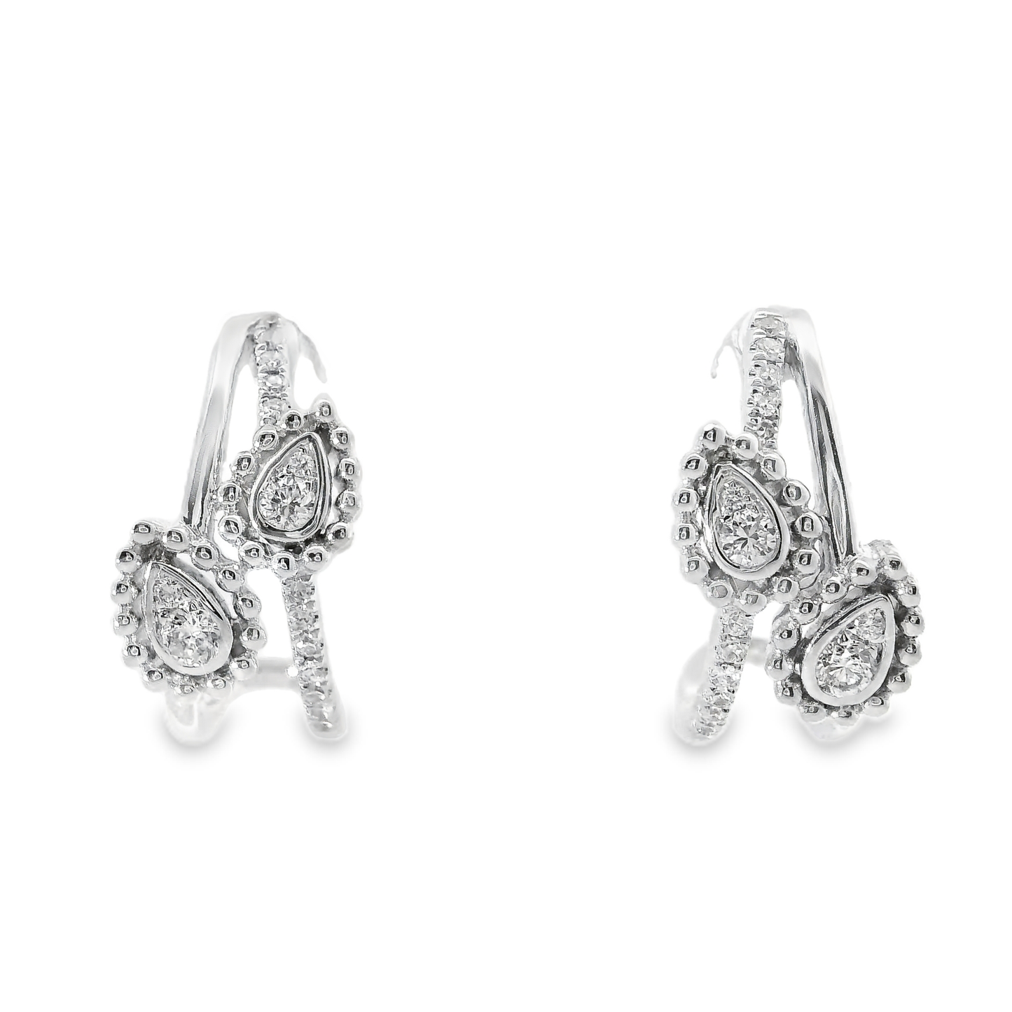 0.18CT Diamond 14k White Gold Earring