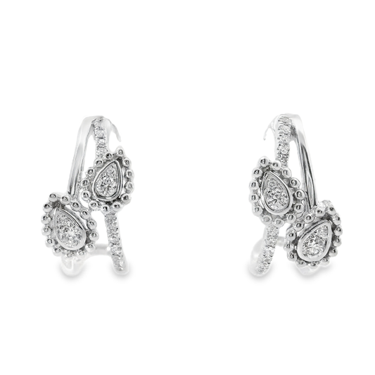 0.18CT Diamond 14k White Gold Earring