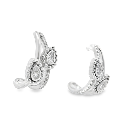 0.18CT Diamond 14k White Gold Earring