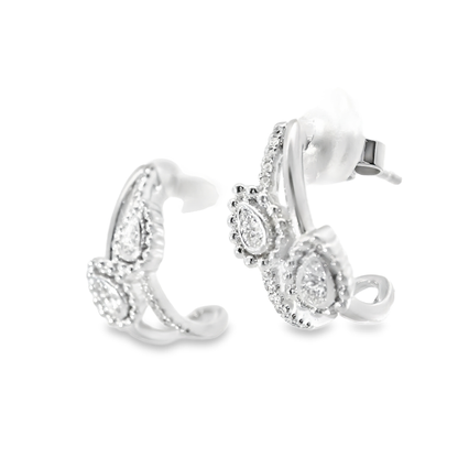 0.18CT Diamond 14k White Gold Earring