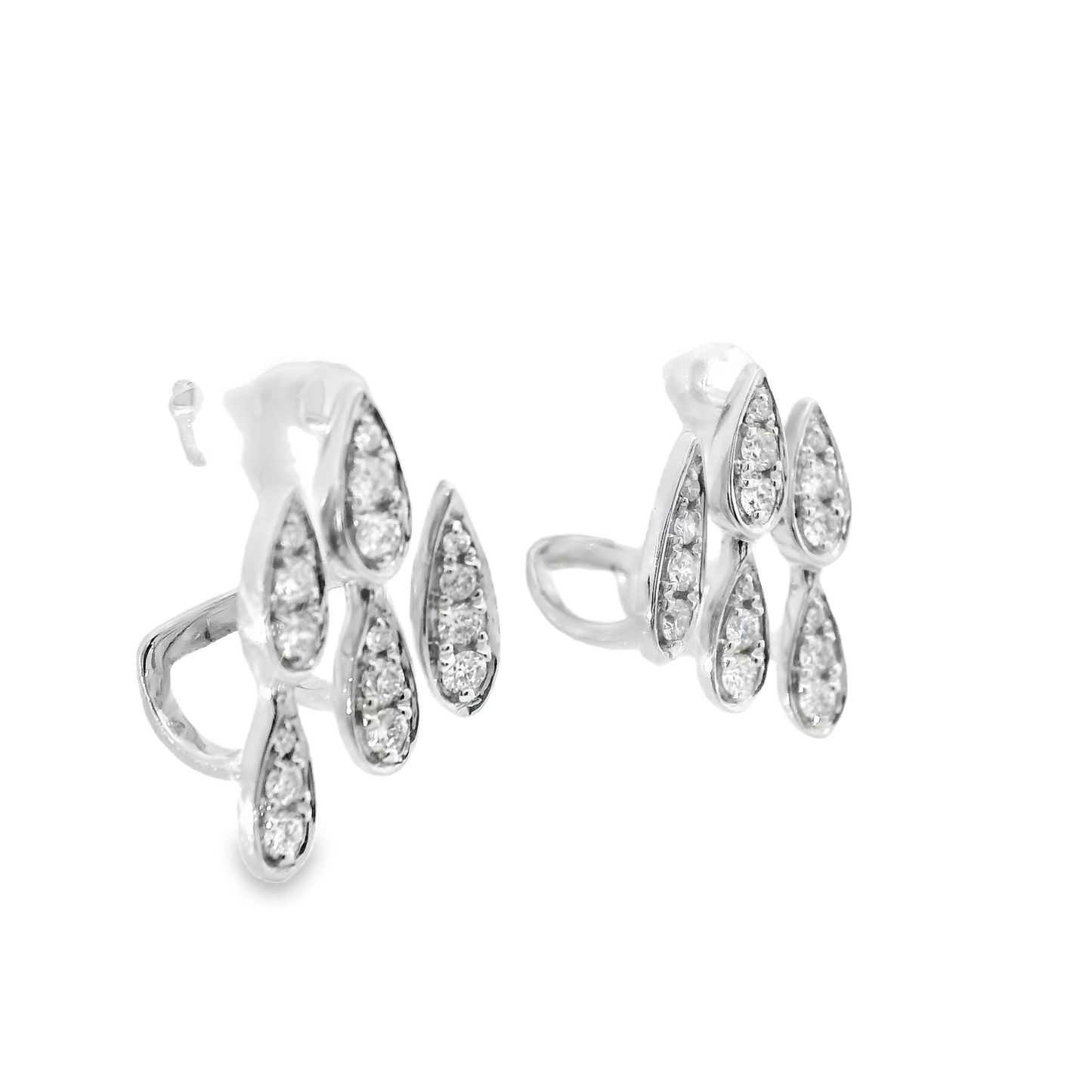 0.34CT Diamond 14k White Gold Earring