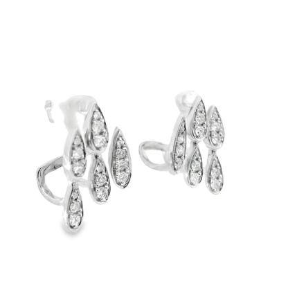 0.34CT Diamond 14k White Gold Earring