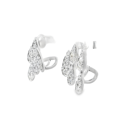 0.34CT Diamond 14k White Gold Earring