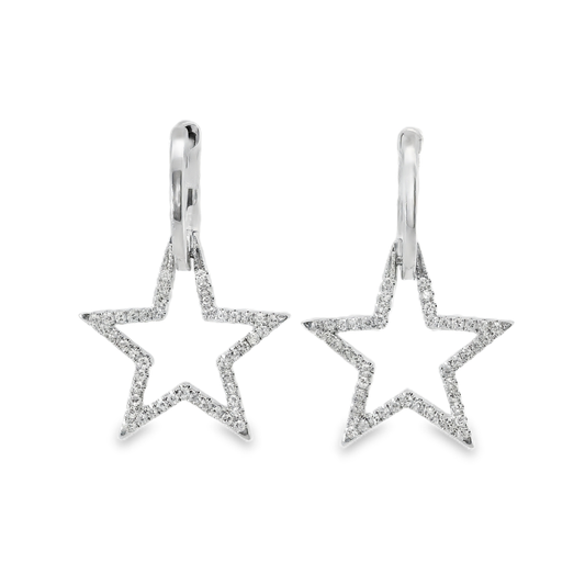 0.31CT Diamond 18k White Gold Earring