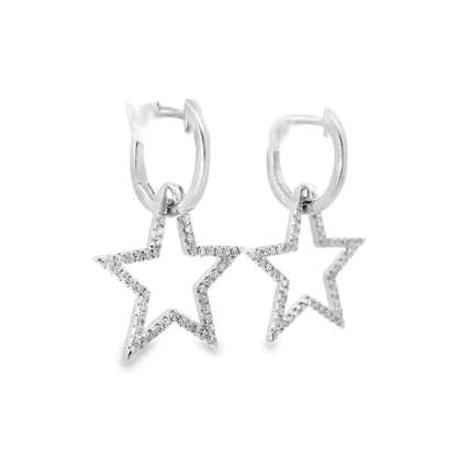 0.31CT Diamond 18k White Gold Earring