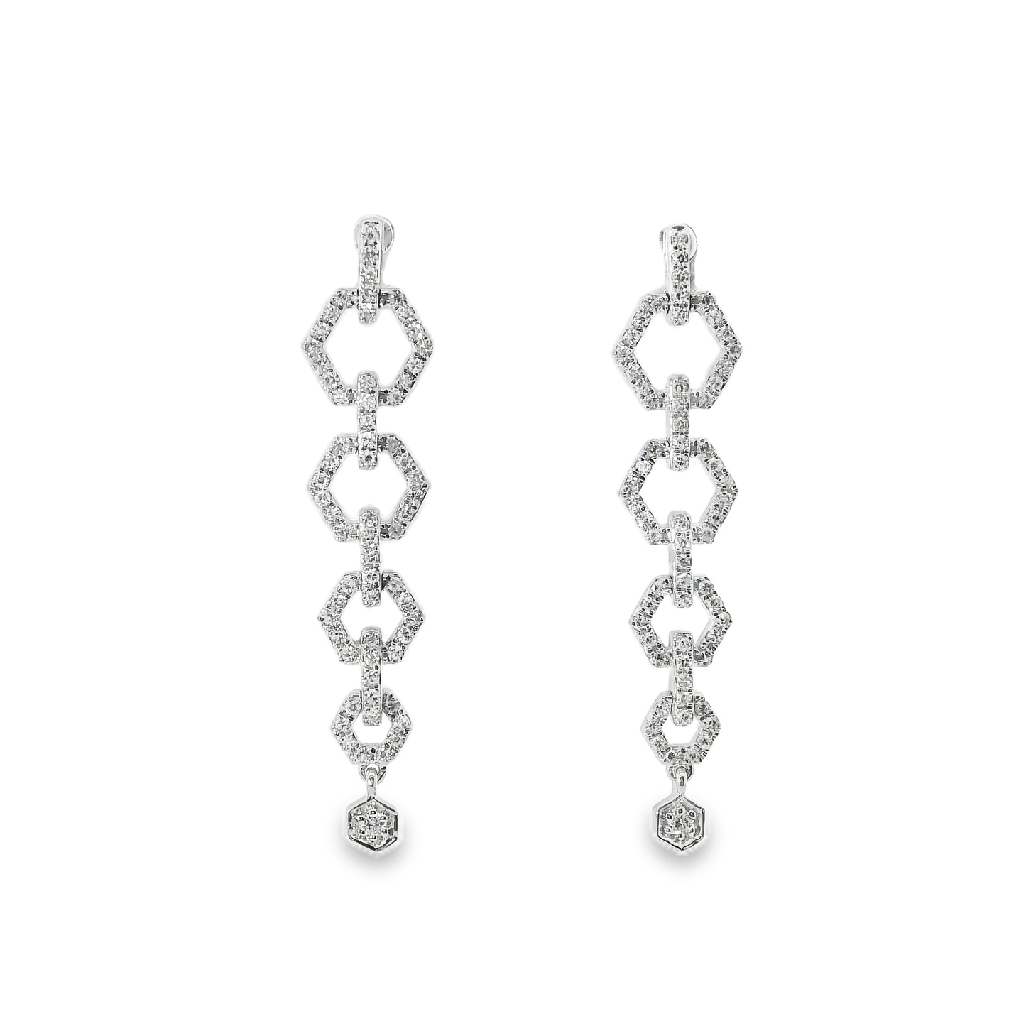 0.39CT Diamond 14k White Gold Earring