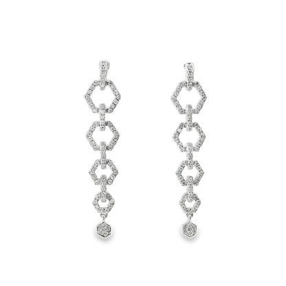 0.39CT Diamond 14k White Gold Earring