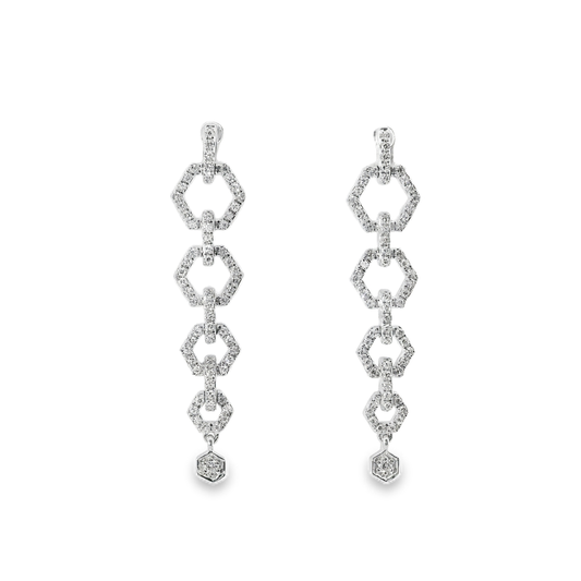 0.39CT Diamond 14k White Gold Earring