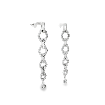 0.39CT Diamond 14k White Gold Earring