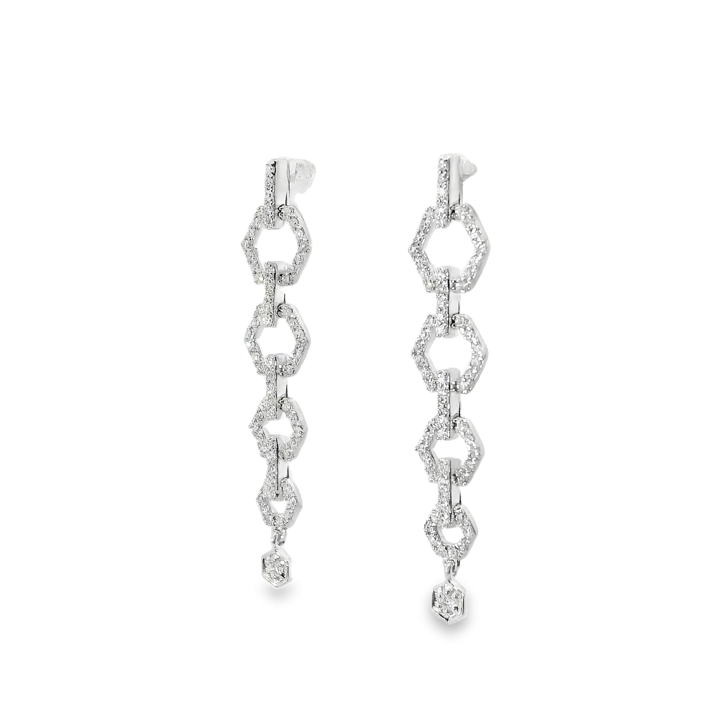 0.39CT Diamond 14k White Gold Earring