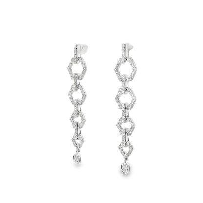 0.39CT Diamond 14k White Gold Earring