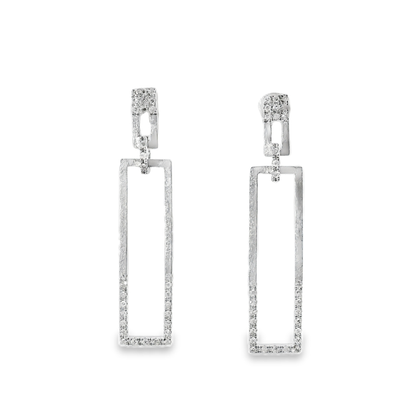 0.20CT Diamond 14k White Gold Earring