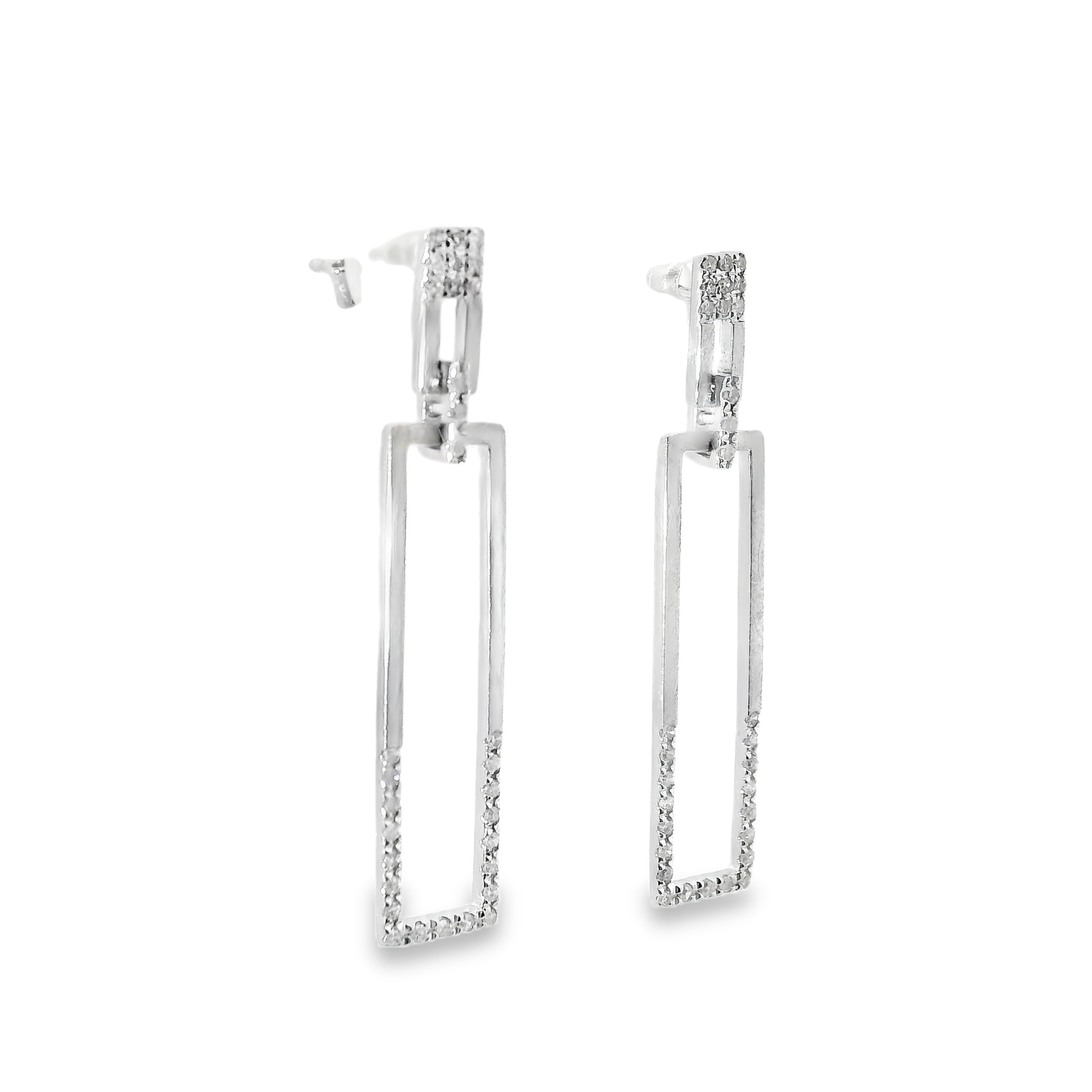 0.20CT Diamond 14k White Gold Earring