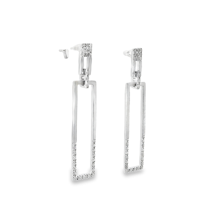 0.20CT Diamond 14k White Gold Earring