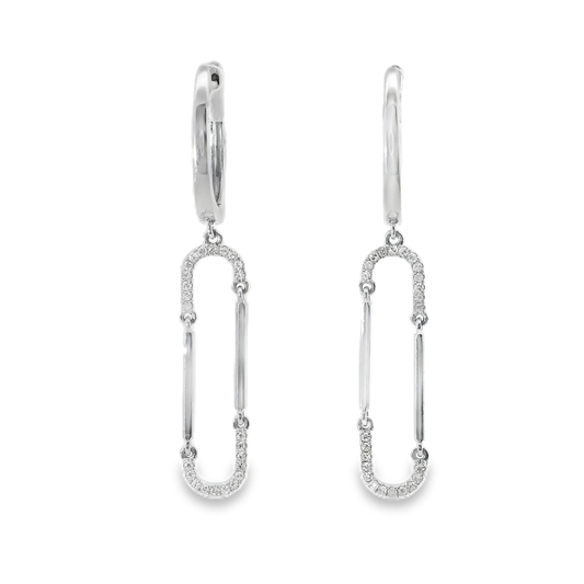 0.16CT Diamond 14k White Gold Earring