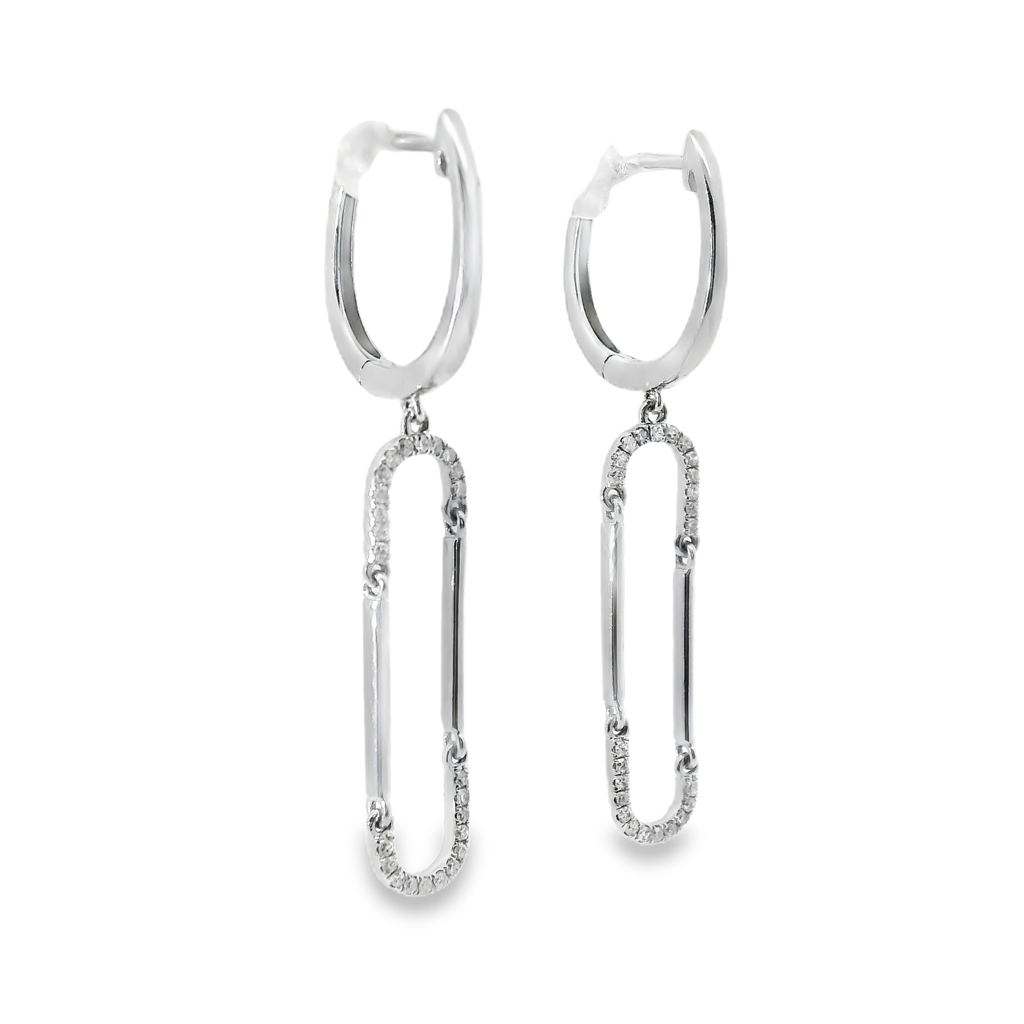 0.16CT Diamond 14k White Gold Earring