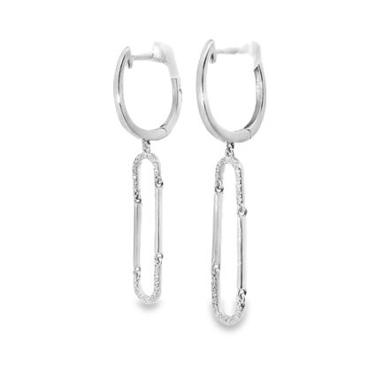 0.16CT Diamond 14k White Gold Earring