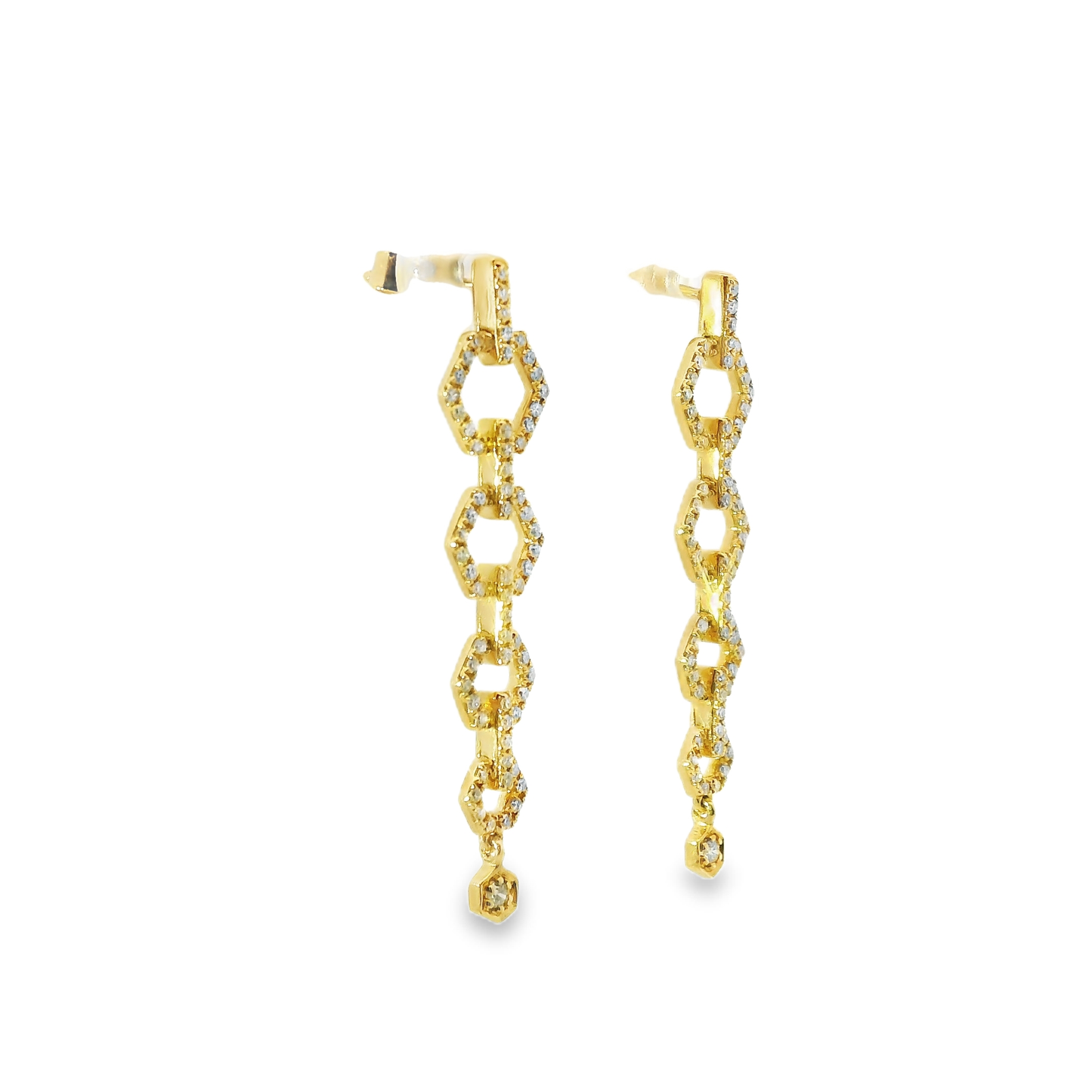 0.37CT Diamond 14k Yellow Gold Earring
