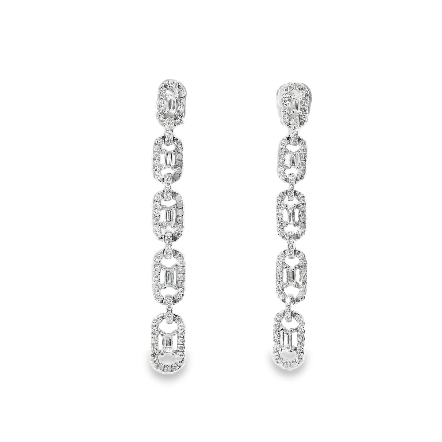 0.71CT Diamond 14k White Gold Earring