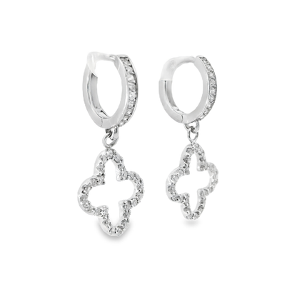 0.64CT Diamond 14k white Gold Earring