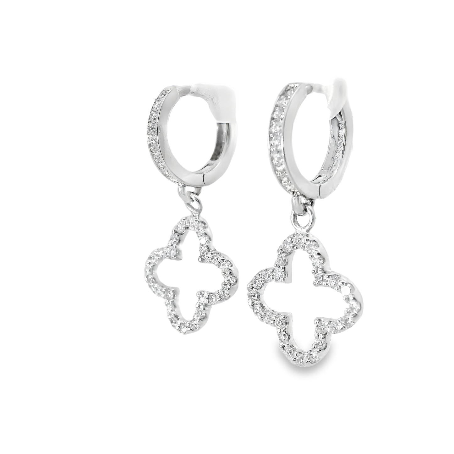 0.64CT Diamond 14k white Gold Earring