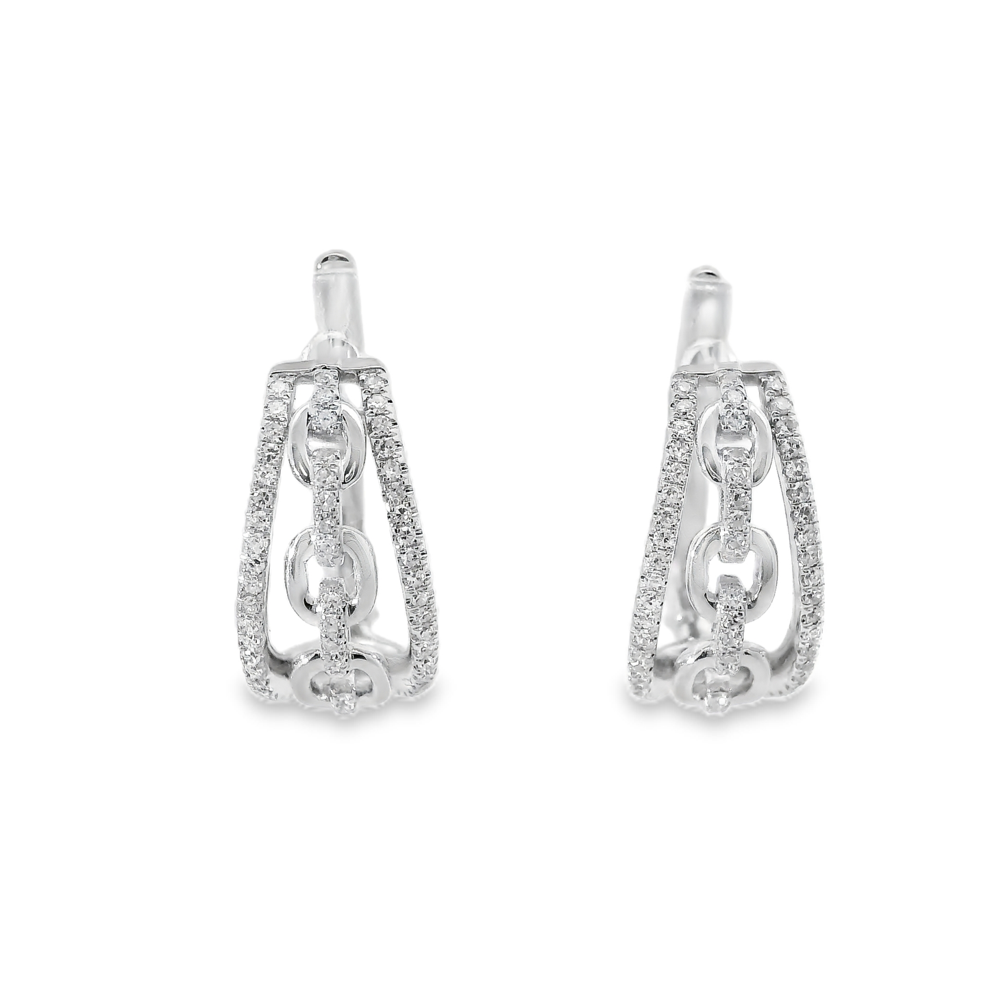 0.38CT Diamond 14K White Gold Earring