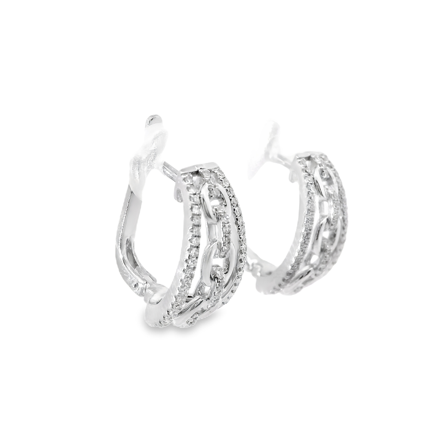 0.38CT Diamond 14K White Gold Earring