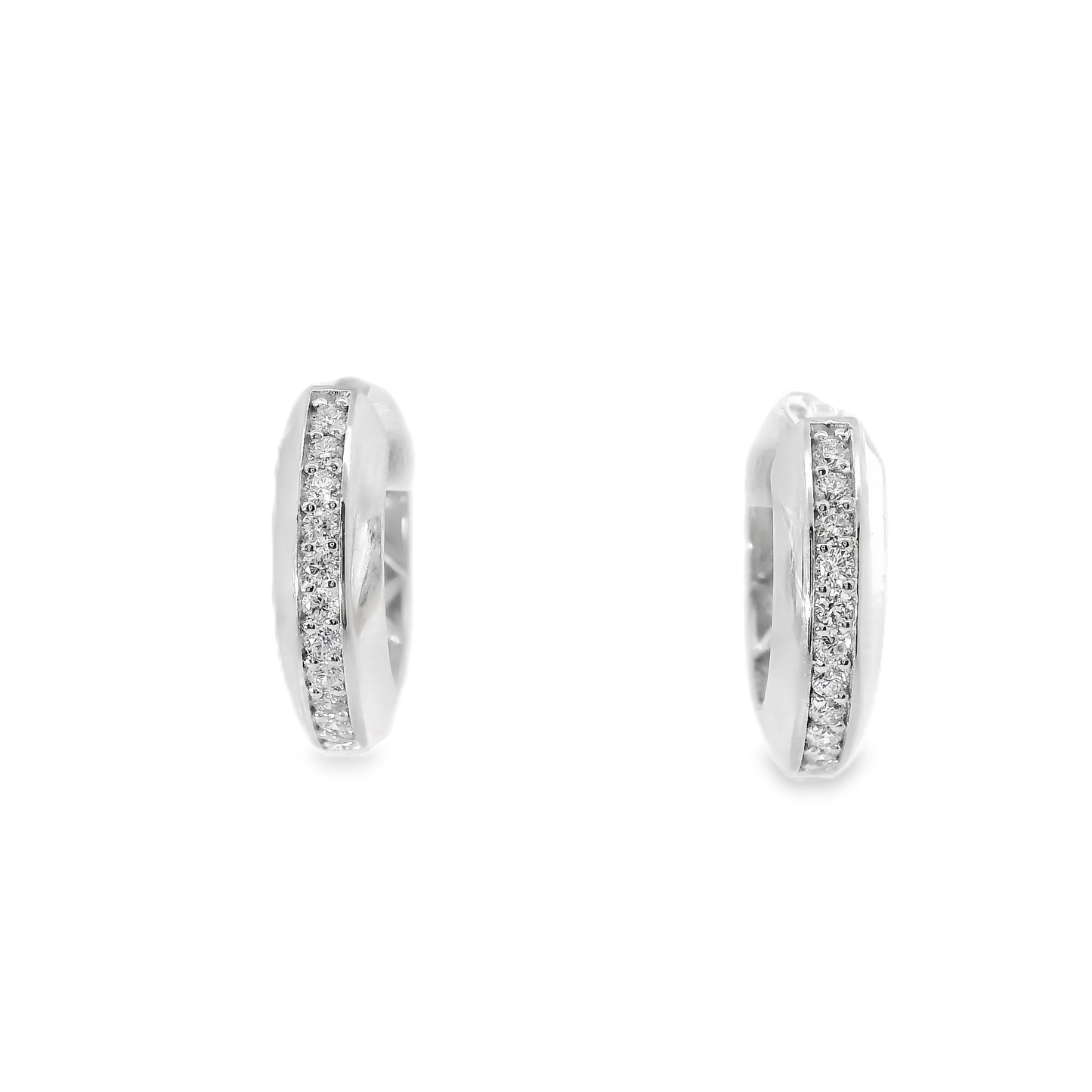 0.19CT Diamond 18K White Gold Earring
