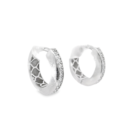 0.19CT Diamond 18K White Gold Earring