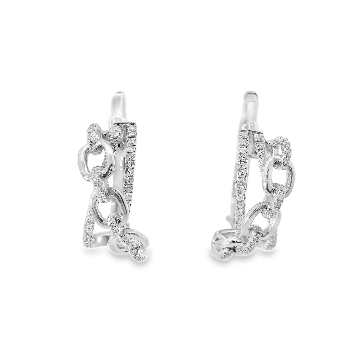 0.38CT Diamond 14K White Gold Earring