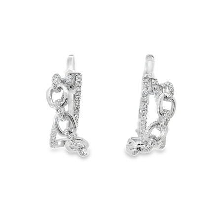 0.38CT Diamond 14K White Gold Earring