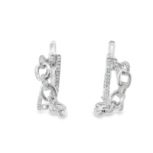 0.38CT Diamond 14K White Gold Earring