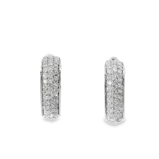 1.65CT Diamond 14k White Gold Earring