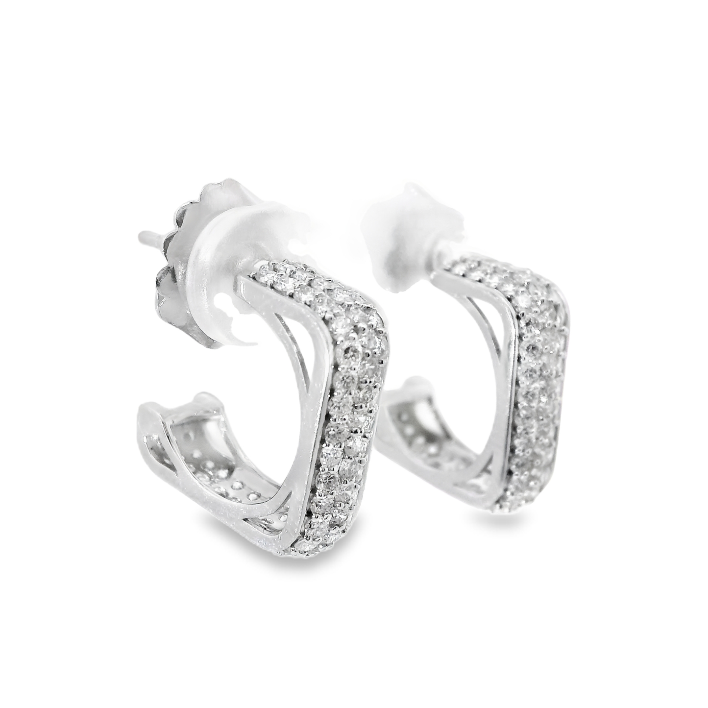1.65CT Diamond 14k White Gold Earring